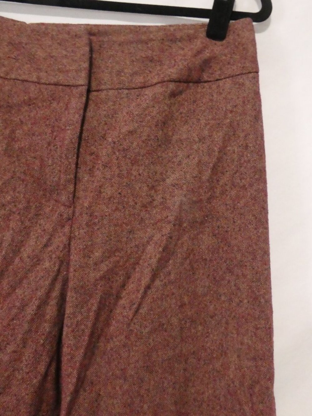 SLOAN Lined Pants Textured Tweed Burgundy - size 16 - Picture 5 of 14